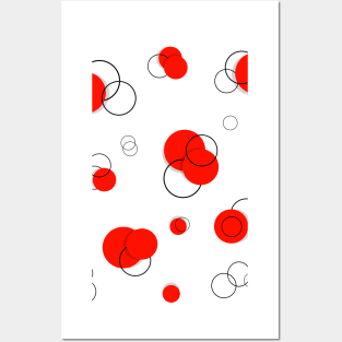 Geometric Circle Red Posters and Art